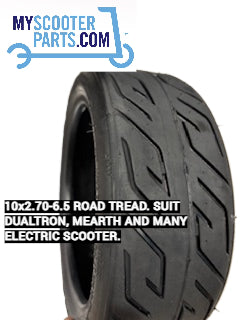 10x2.70-6.5 road tread electric scooter tyre for durable and smooth rides.