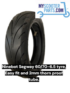 60/70-6.5 electric scooter tyre with 2mm thorn proof tube easy fit for Segway Ninebot