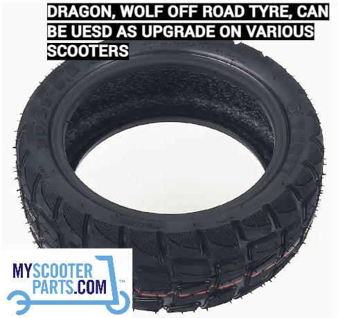 Electric scooter tyre suit Dragon or Wolf 90/55.6.5 off road tread.