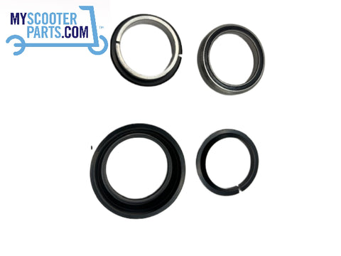 G2 PRO HEADSET BEARING SINGLE KIT MERCANE KUGOO KUKIRIN ALL G2 RANGE AND SERIES BEARING, CUP AND WASHER, RECOMMENDED TO FIT UPPER AND LOWER ARE THE SAME, 2 KITS REQUIRED FOR TOP AND BOTTOM REPLACMENT.
