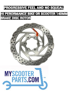 140 mm high-performance brake disc for electric scooter and e-bike with resin pads"