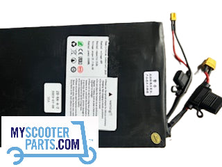 MERCANE 48V 20Ah lithium-ion battery for G2 Max electric scooters, compatible with Veloz, Kugoo, and Kukirin G2 series, featuring a black rectangular design with dimensions of 360x140x64 mm."