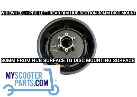 WideWheel Pro Rear Left Hub | Rim | Wheel | Disc Brake Mount | V1 to Pro Transition